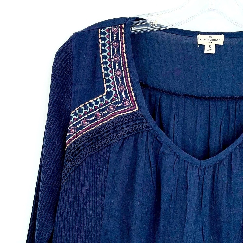 Mason Belle Stitch Fix embroidered boho tunic top